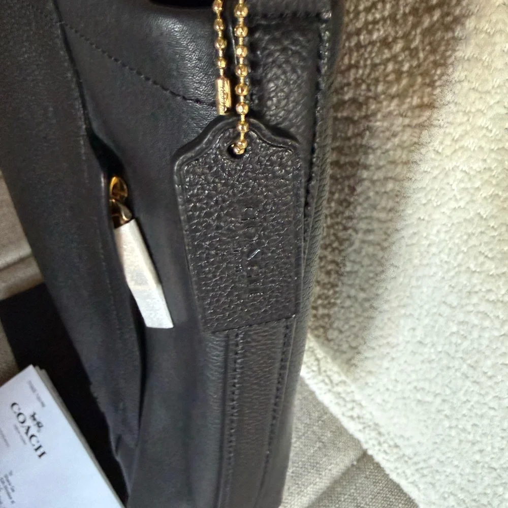 Coach Black Leather Scout Hobo  Bag - Picture 6 of 9
